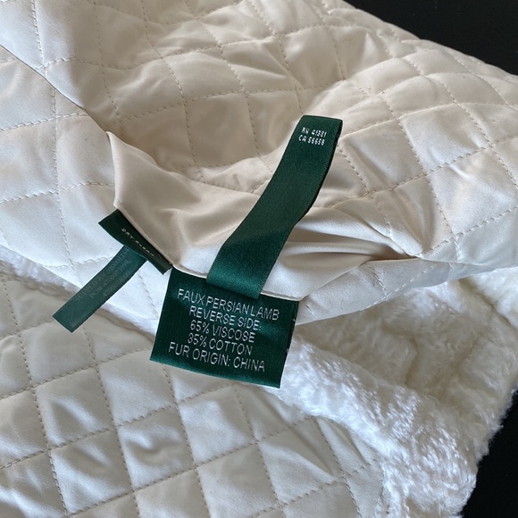 Faux Persian Lamb reversible vest. White. Medium. - Picture 6 of 8